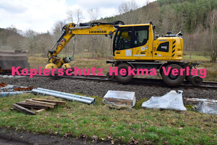 Dahn Eisenbahn - Dahn Bahnübergang BÜ 5,6 - Moosbachtal - Streckensanierung Gleisarbeiten