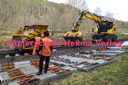 Dahn Eisenbahn - Dahn Bahnübergang BÜ 5,6 - Moosbachtal - Streckensanierung Gleisarbeiten