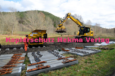 Dahn Eisenbahn - Dahn Bahnübergang BÜ 5,6 - Moosbachtal - Streckensanierung Gleisarbeiten