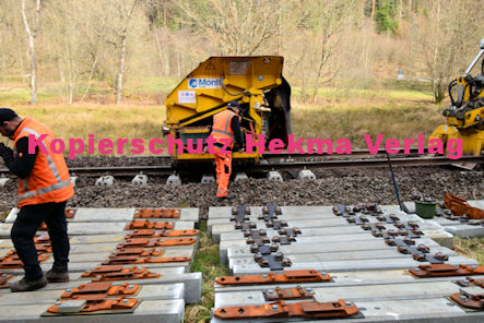 Dahn Eisenbahn - Dahn Bahnübergang BÜ 5,6 - Moosbachtal - Streckensanierung Gleisarbeiten
