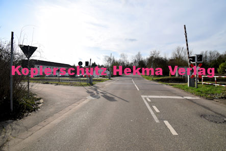 Godramstein Pfalz Eisenbahn - Godramstein Bahnübergang BÜ 30,207 - Bahnhofstraße