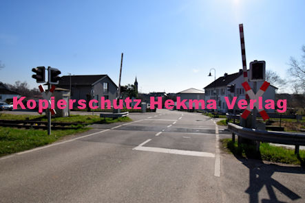 Kapellen-Drusweiler (Pfalz) Eisenbahn - Bahnübergang BÜ 7,9 - Raiffeisenstraße