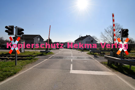 Kapellen-Drusweiler (Pfalz) Eisenbahn - Bahnübergang BÜ 7,9 - Raiffeisenstraße