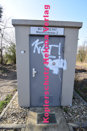 Maximiliansau Eisenbahn - Maximiliansau Bahnübergang - Landstraße/Ortsausgang - Bü 52,063 Maximiliansau 2