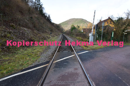 Rinnthal Eisenbahn - Rinnthal Bahnübergang 447 BÜ 43,258 - Bahnhofstraße