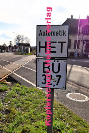 Siebeldingen Pfalz Eisenbahn - Siebeldingen Bahnübergang BÜ 32,7 - Weinstraße