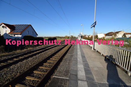 Berghausen (Pfalz) Eisenbahn - Bahnhaltepunkt Berghausen - Bahnsteig