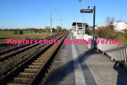 Berghausen (Pfalz) Eisenbahn - Bahnhaltepunkt Berghausen - Bahnsteig