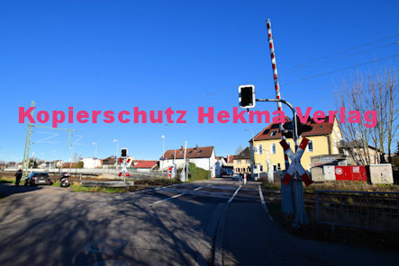 Berghausen (Pfalz) Eisenbahn - Bahnübergang Berghausen - Bü Berghausen 2 km 12,734 Dudenhofer Straße