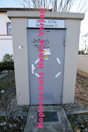 Berghausen (Pfalz) Eisenbahn - Bahnübergang Berghausen - Bü Berghausen 2 km 12,734 Dudenhofer Straße