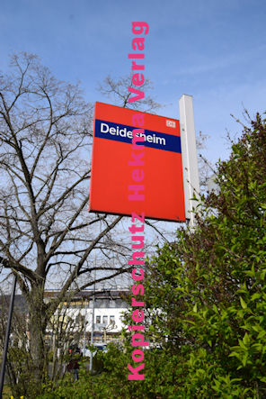 Deidesheim Eisenbahn - Deidesheim Bahnhof - Bahnhofsschild