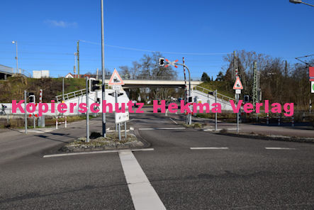 Germersheim Eisenbahn - Bahnübergang Germersheim Bü km 23,908 Rudolf von Habsburg Straße