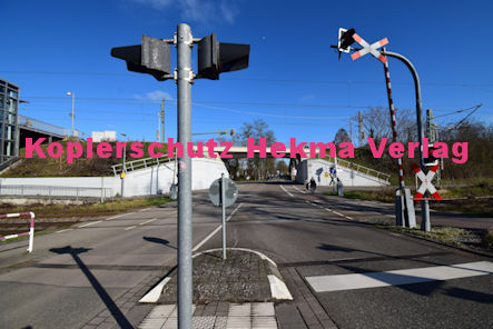 Germersheim Eisenbahn - Bahnübergang Germersheim Bü km 23,908 Rudolf von Habsburg Straße