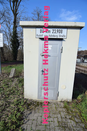 Germersheim Eisenbahn - Bahnübergang Germersheim Bü km 23,908 Rudolf von Habsburg Straße