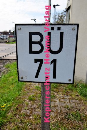 Kandel (Pfalz) - Eisenbahn - Kandel Bahnübergang 1210 Bü 7,1 - Bahnhofstraße