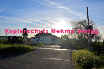 Maikammer/Kirrweiler - Eisenbahn - Bahnübergang Bü 6,0 Bordmühlweg