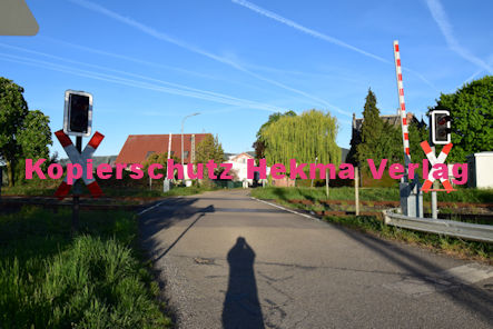 Maikammer/Kirrweiler - Eisenbahn - Bahnübergang Bü 6,0 Bordmühlweg