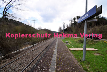 Moosbachtal bei Dahn - Wieslauterbahn - Bahnhaltepunkt Bahnsteig - Streckensanierung Gleisbauarbeiten