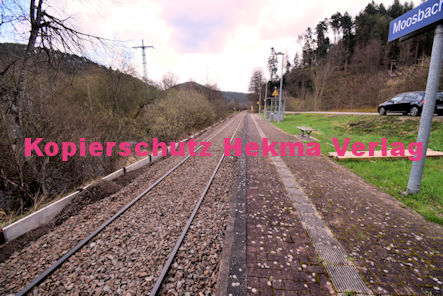Moosbachtal bei Dahn - Wieslauterbahn - Bahnhaltepunkt Bahnsteig - Streckensanierung Gleisbauarbeiten