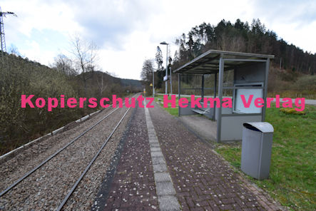 Moosbachtal bei Dahn - Wieslauterbahn - Bahnhaltepunkt Bahnsteig - Streckensanierung Gleisbauarbeiten