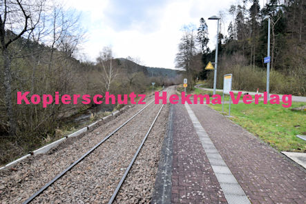 Moosbachtal bei Dahn - Wieslauterbahn - Bahnhaltepunkt Bahnsteig - Streckensanierung Gleisbauarbeiten