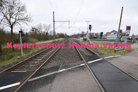 Rülzheim - Eisenbahn - Rülzheim Bahnübergang Rülzheim III 1276 Bü 37,627 - Alte Mühlgasse (Freizeitzentrum)