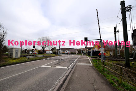 Rülzheim - Eisenbahn - Rülzheim Bahnübergang Rülzheim II 1274 Bü 36,865 - Bahnhofstraße/L493