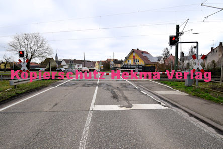 Rülzheim - Eisenbahn - Rülzheim Bahnübergang Rülzheim II 1274 Bü 36,865 - Bahnhofstraße/L493