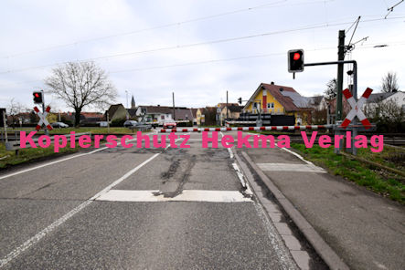 Rülzheim - Eisenbahn - Rülzheim Bahnübergang Rülzheim II 1274 Bü 36,865 - Bahnhofstraße/L493