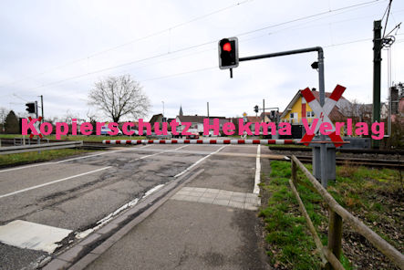 Rülzheim - Eisenbahn - Rülzheim Bahnübergang Rülzheim II 1274 Bü 36,865 - Bahnhofstraße/L493