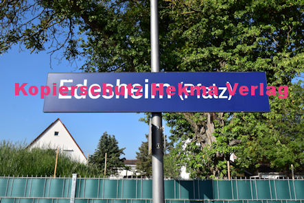 Edesheim Eisenbahn - Bahnhof Edesheim - Bahnhofsschild