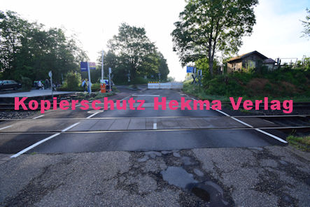 Insheim (Pfalz) - Eisenbahn - Insheim Bahnübergang 1074 km 23,839 Bü 23,8 - Bahnhofstraße