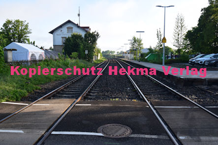 Insheim (Pfalz) - Eisenbahn - Insheim Bahnübergang 1074 km 23,839 Bü 23,8 - Bahnhofstraße