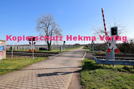 Maikammer Eisenbahn - Maikammer Bahnübergang BÜ 6,9 - Feldweg