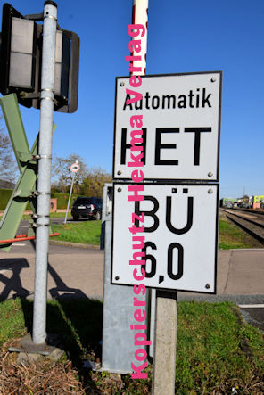 Maikammer/Kirrweiler - Eisenbahn - Bahnübergang Bü 6,0 - Bordmühlweg