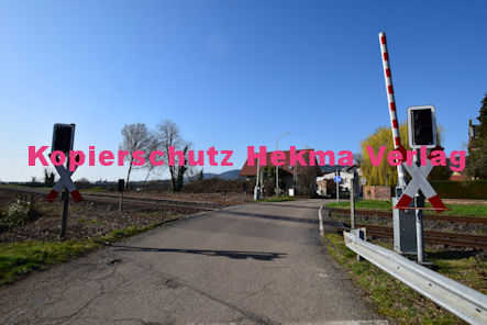 Maikammer/Kirrweiler - Eisenbahn - Bahnübergang Bü 6,0 - Bordmühlweg