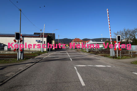 Maikammer/Kirrweiler - Eisenbahn - Bahnübergang Bü 5,8 Hauptstraße