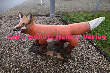 Schaidt (Pfalz) Eisenbahn - Schaidt Bahnhaltepunkt - Figur Fuchs