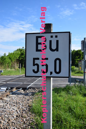 Hagenbach (Pfalz) Eisenbahn - Hagenbach Bahnübergang Bü 55,0 - Industriestraße