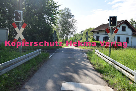 Neuburg am Rhein Eisenbahn - Neuburg Bahnübergang - Bü 56,7 - Mittelgrundweg
