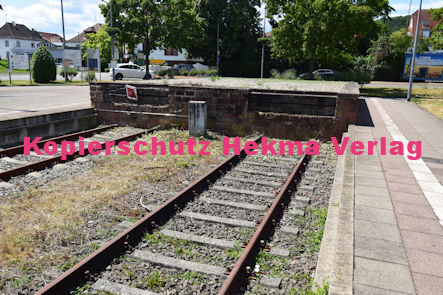 Bad Bergzabern Eisenbahn - Bahnhof Bad Bergzabern - Prellbock - Streckenende