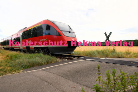 Barbelroth (Pfalz) Eisenbahn - Barbelroth Bahnübergang 1335 - Jahnstraße/Sportplatz - Wagen 643 517 Siebeldingen