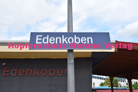 Edenkoben Eisenbahn - Bahnhof Edenkoben - Bahnhofsschild