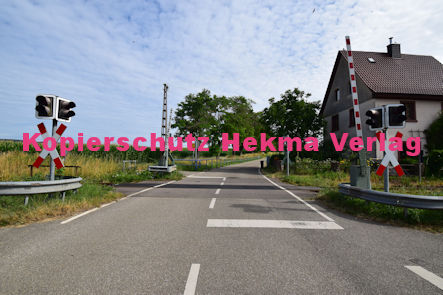 Kapellen-Drusweiler (Pfalz) Eisenbahn - Bahnübergang BÜ 7,9 - Raiffeisenstraße