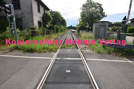 Kapellen-Drusweiler (Pfalz) Eisenbahn - Bahnübergang BÜ 7,9 - Raiffeisenstraße
