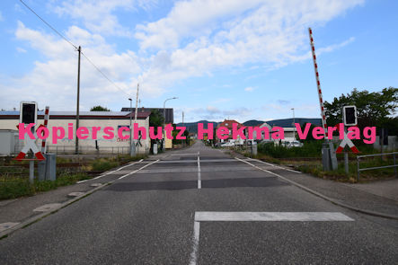 Maikammer/Kirrweiler - Eisenbahn - Kirrweiler Bahnübergang Bü km 5,8 - Hauptstraße