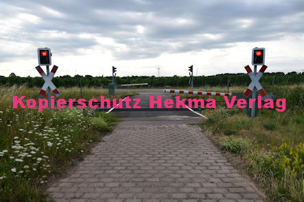 Maikammer/Kirrweiler - Eisenbahn - Bahnübergang Bü km 6,4 - Feldweg