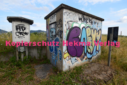 Maikammer/Kirrweiler - Eisenbahn - Bahnübergang Bü km 6,4 - Feldweg