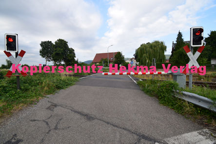 Maikammer/Kirrweiler - Eisenbahn - Bahnübergang Bü km 6,0 - Bordmühlweg