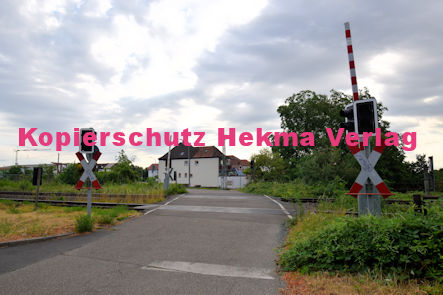 Maikammer/Kirrweiler - Eisenbahn - Bahnübergang Bü km 6,0 - Bordmühlweg